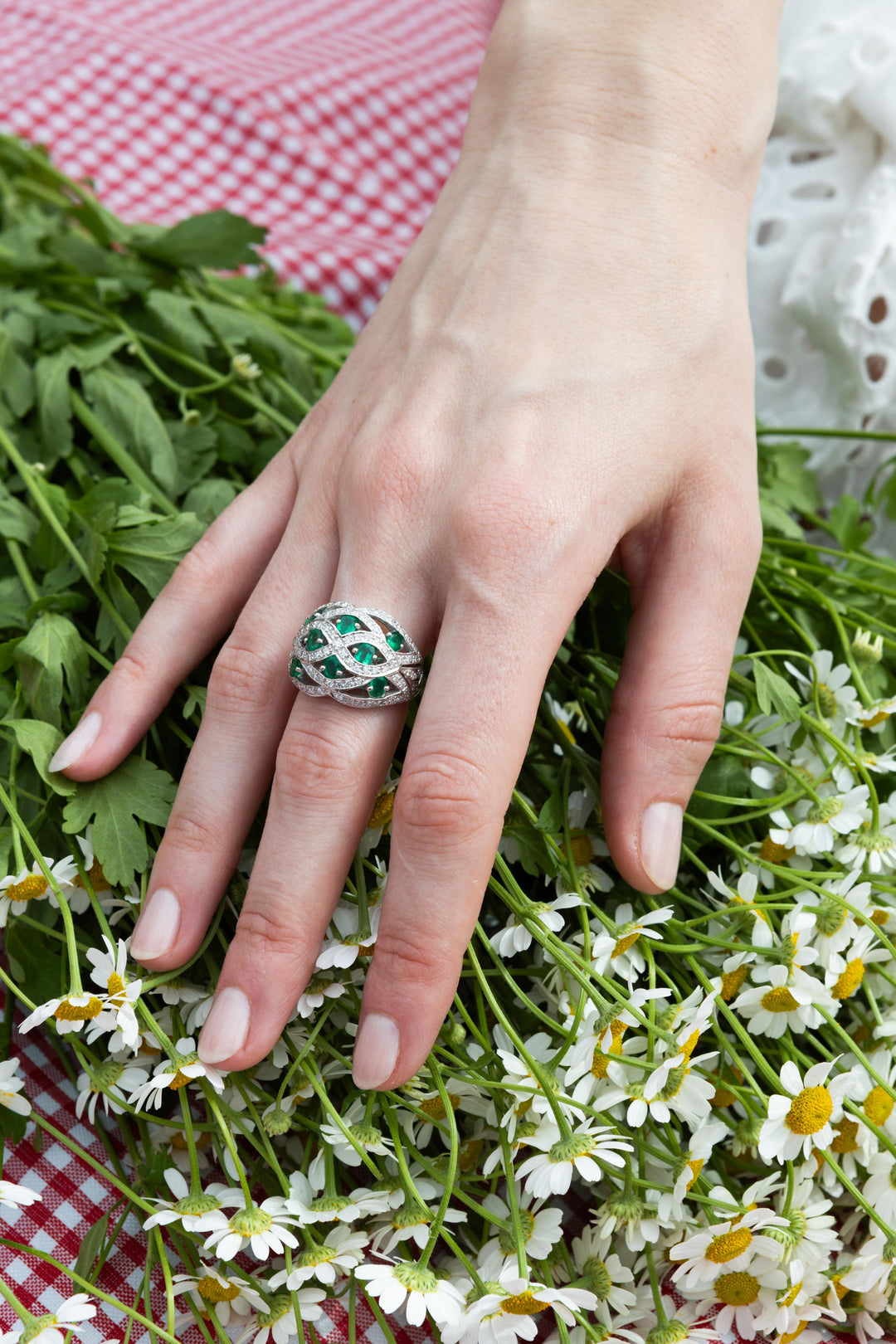 Bague émeraudes et diamants Savaje Paris