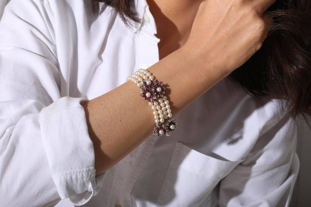 Bracelet vintage perles de culture "Pamoison"