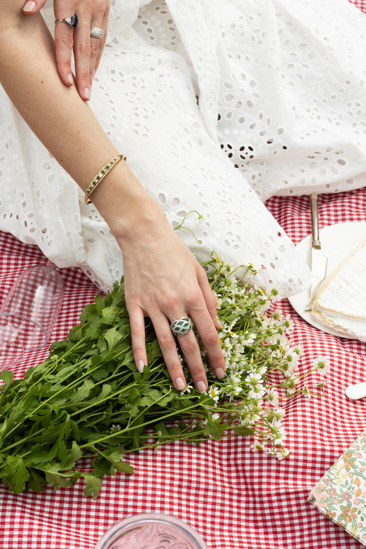 Bague émeraudes et diamants Savaje Paris