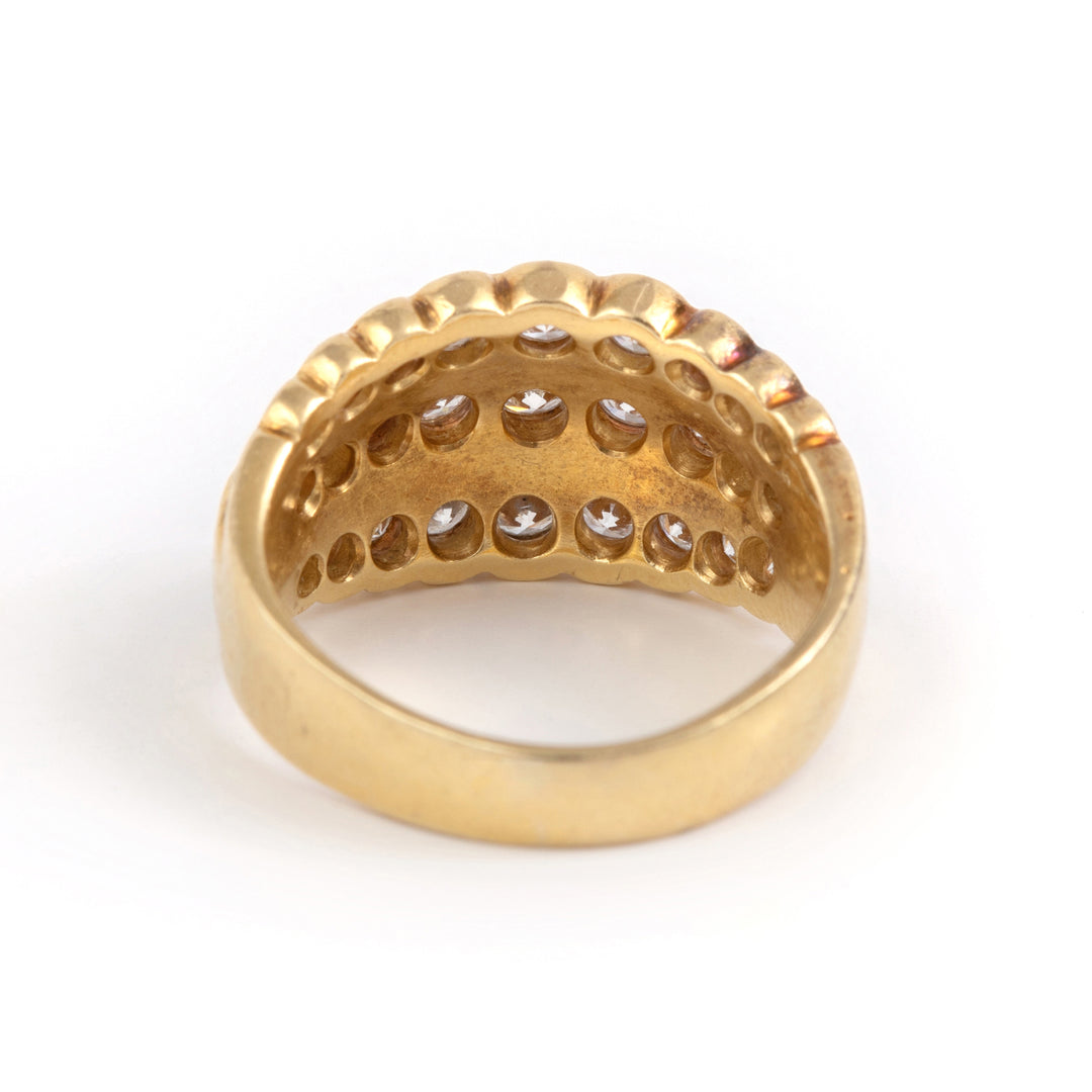 Bague Bandeau or jaune et diamants Crystal Viper Savaje Paris