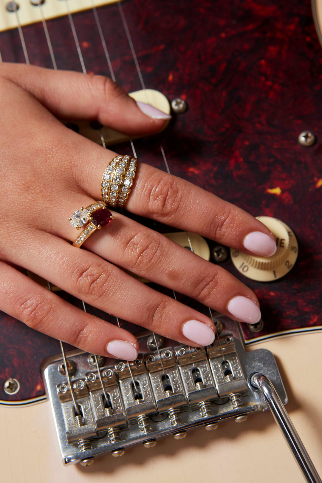 Bague Bandeau luxe or jaune et diamants Crystal Viper Savaje Paris