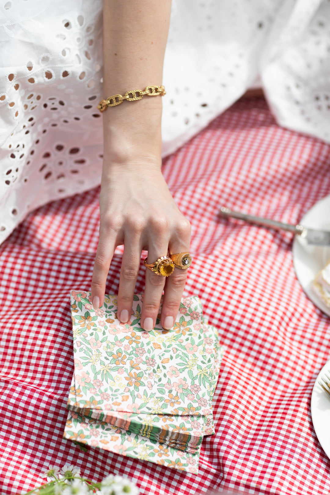 Bracelet or jaune large mailles Savaje Paris