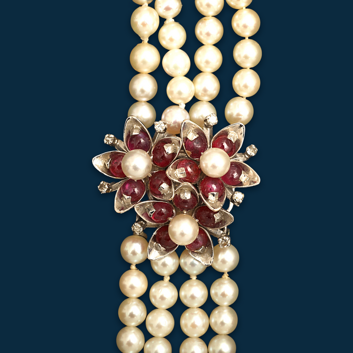 Bracelet vintage perles de culture "Pamoison"