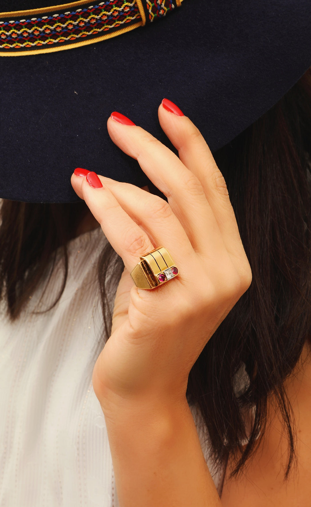 Bague vintage "Hibou Précieux"