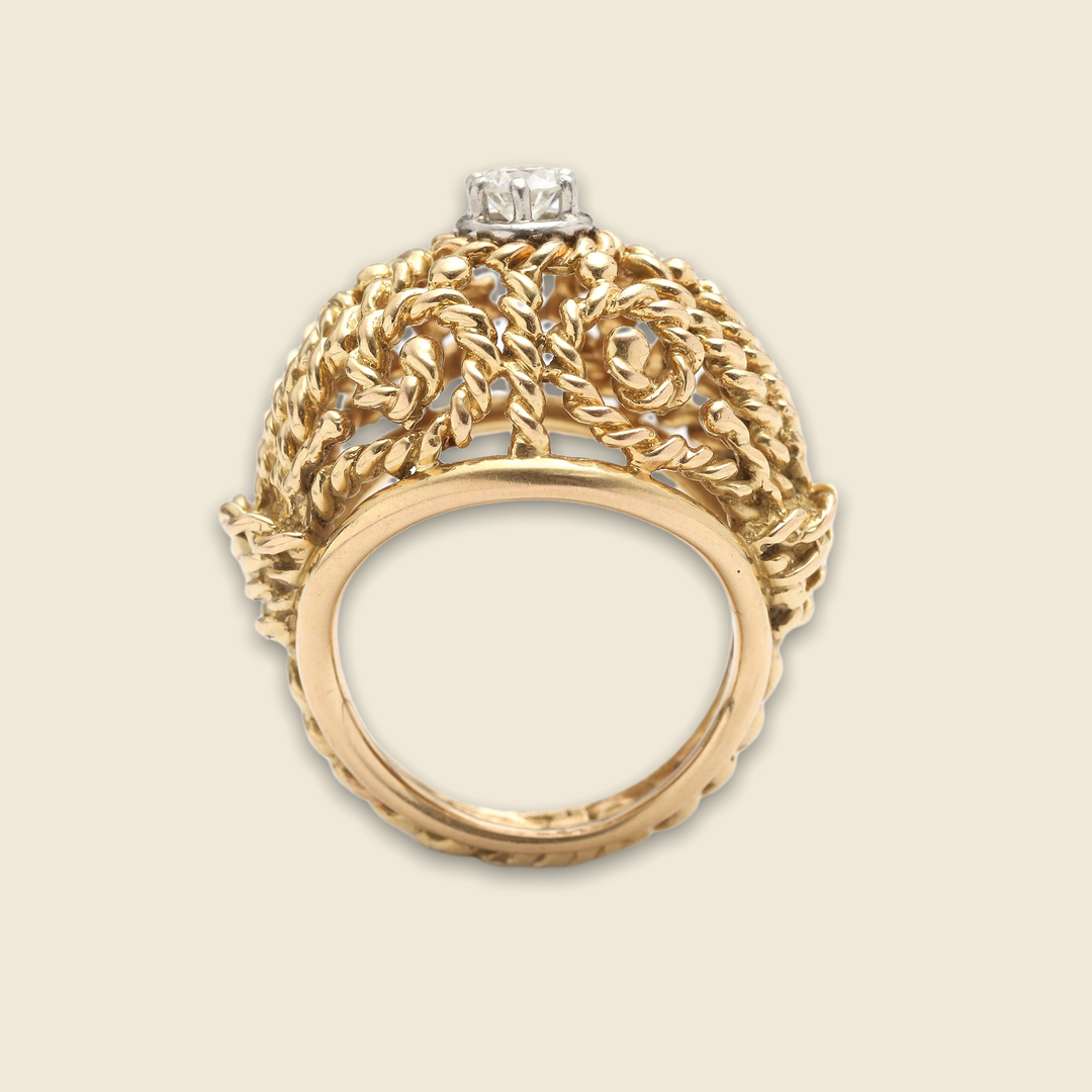 Bague vintage "Volutes Orientales"