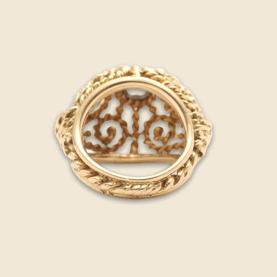 Bague vintage "Volutes Orientales"