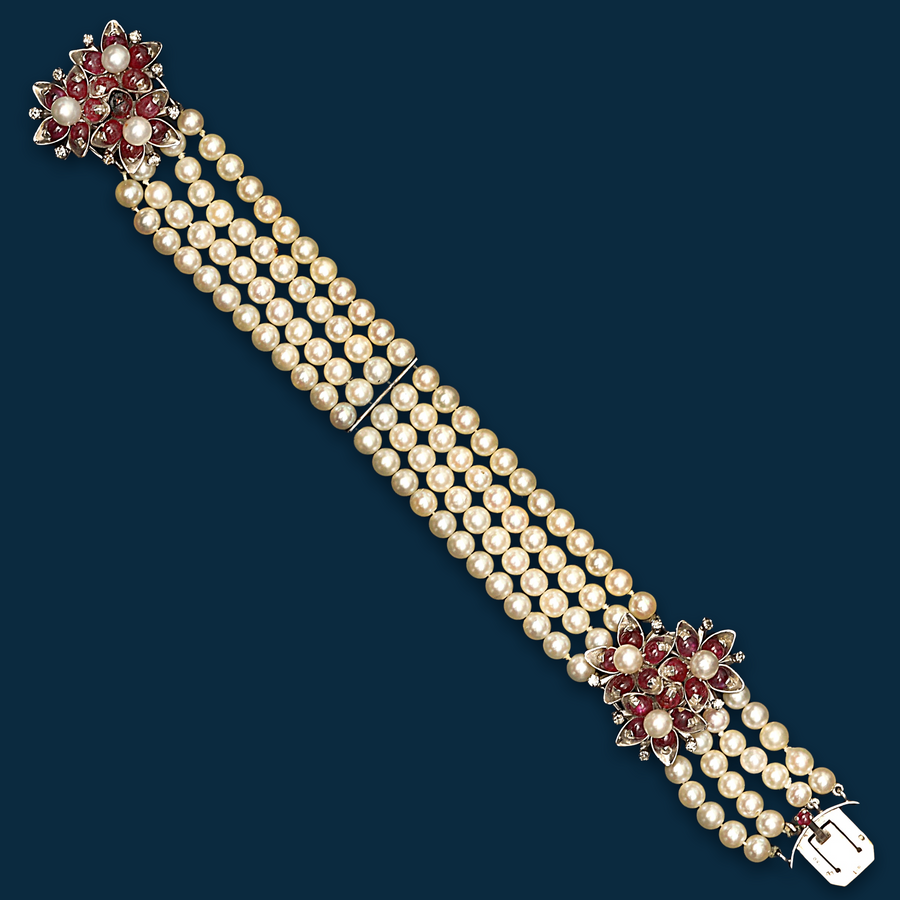 Bracelet vintage perles de culture "Pamoison"