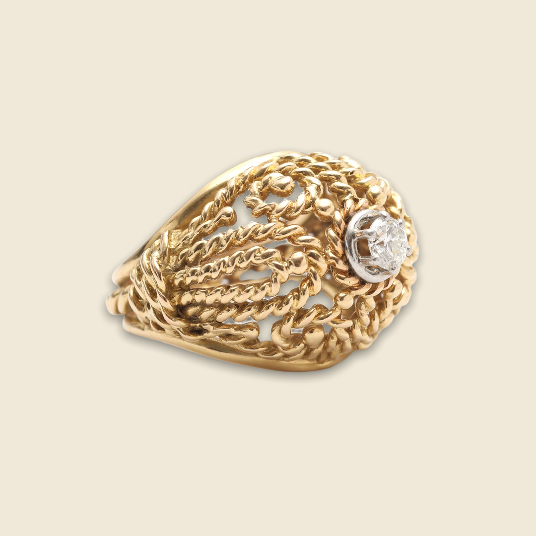 Bague vintage "Volutes Orientales"