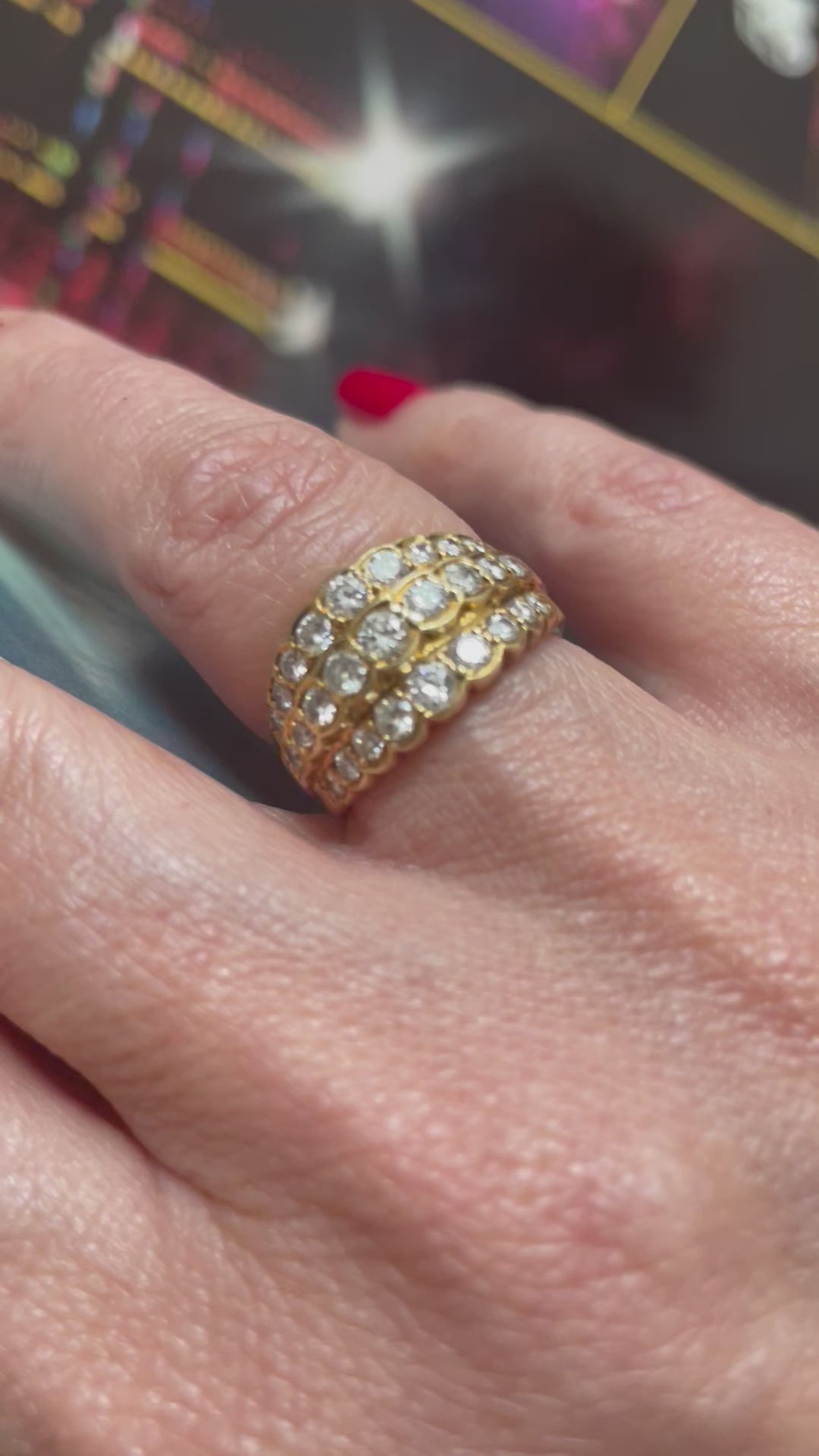 Bague Bandeau luxe or jaune et diamants Crystal Savaje Paris